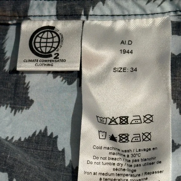 Women’s GANNI blue swirl pouf sleeve dress- Size 34 - Picture 9 of 10